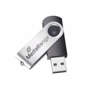 MEDIARANGE USB 2.0 FLASH DRIVE 4GB BLACK/SILVER MR907